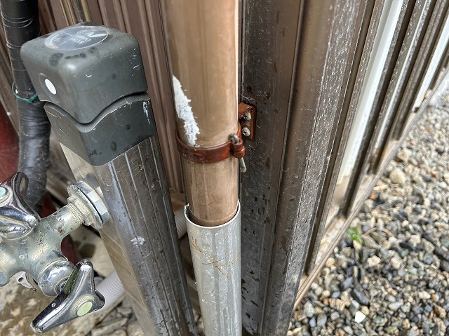 韮崎市　雨樋交換部分